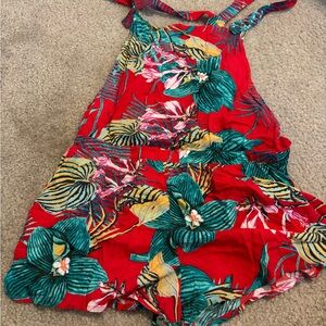 Roxy Red and Green Patterned Garment